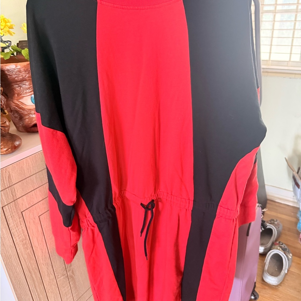 New York & Company Red and Black Dress